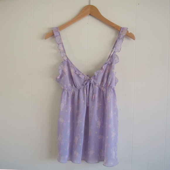 Victoria's Secret Other - Victoria’s Secret floral chiffon chemise